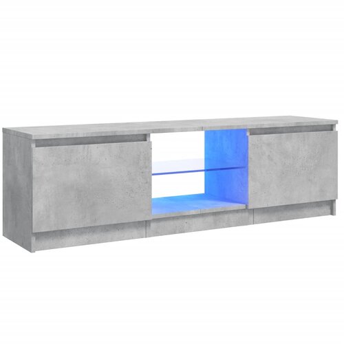 Maison Chic TV omarica - TV stojalo - Televizijska omarica z LED lučkami betonsko siva 120x30x35,5 cm, (21699795) Slike