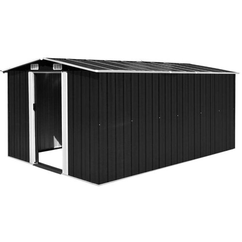 vidaXL vrtna kućica 257 x 392 x 181 cm metalna antracit Cijene
