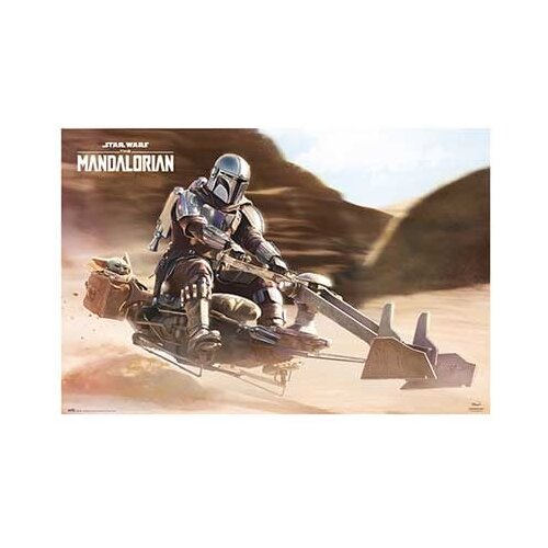 Grupo Erik Editores S. L. The Mandalorian - Poster - SW, The Mandalorian, Speeder Bike Cene