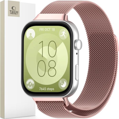 TECH-PROTECT milaneseband pa&scaron;ček za huawei watch fit 3 rose gold, (21969286) Cene