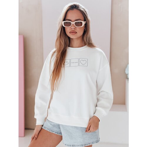 DStreet Bluza damska oversize z haftem EASYJOY biała Cijene