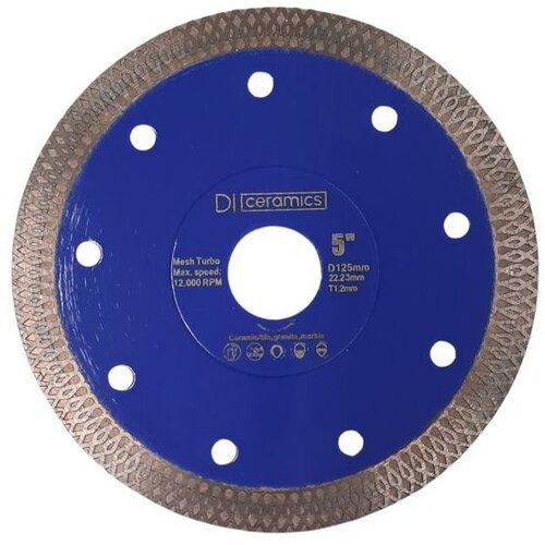DI keramika DICERAMICS plava dijamantna rezna ploča za gress i glinenu keramiku 125 mm Cene
