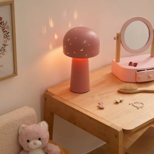 Atmosphera Dečija stona lampa STARRY MUSHROOM 1xE14/25W/230V ružičasta Slike