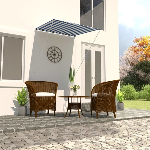 vidaXL Zložljiva tenda 100x150 cm modra in bela, (20692558) Cene