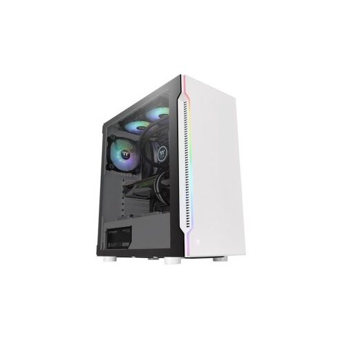 Thermaltake H200 TG Snow RGB Mid tower, tempered glass, 1x 120mm standard fan Slike