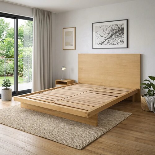  krevet od masivnog jasena 2000 x 1800 x 320 mm prirodna boja jasena Cene