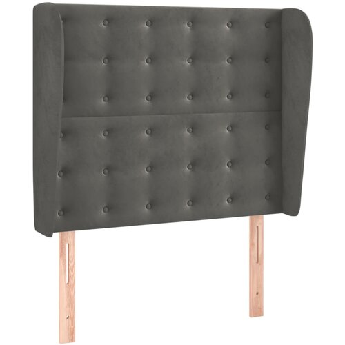 Maison Chic vzglavna omarica - nočna omarica - posteljna omarica z ušesi temno sivo 93x23x118/128 cm žamet, (21710484) Cene