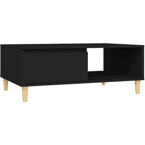 Maison Chic Klubska mizica - kavna mizica - Nizka mizica črna 90x60x35 cm iverna plošča, (21754795) Cene
