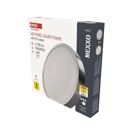  LED svetilo nadometno NEXXO, okroglo, srebrno, 28,5W, nastavljiva CCT Cene