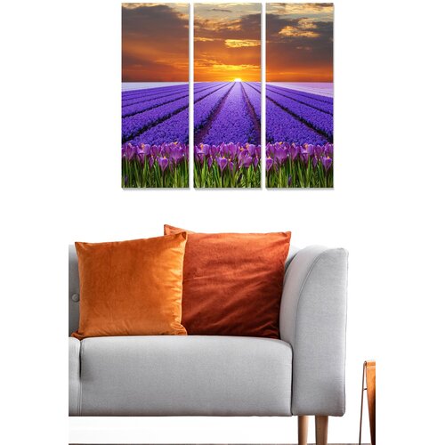 Wallity MDF101958950 Multicolor Decorative MDF Painting (3 Pieces) Cene