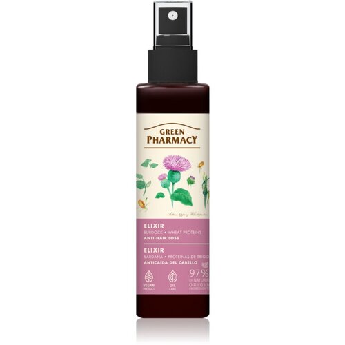 Green Pharmacy Burdock & Wheat proteins Elixir nega las brez spiranja proti izpadanju las 150 ml Cene