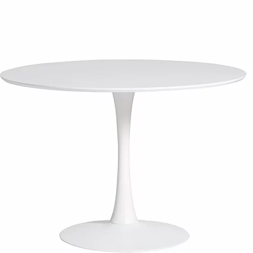 Marckeric Okrogla bela jedilna miza Oda, ⌀ 110 cm