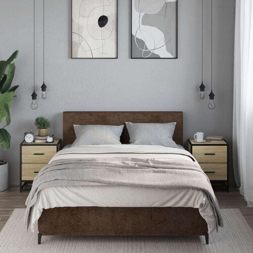 VidaXL Noćni ormarići 2 kom boja hrasta 40x31x50 cm konstruirano drvo Slike