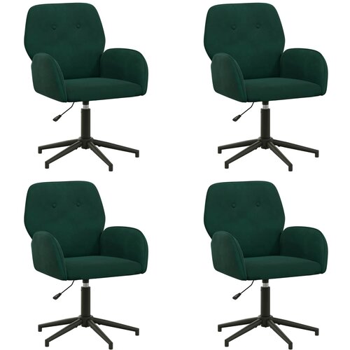 vidaXL Vrteči pisarniški stoli 4 kos 54 x 55 x 90 cm Temno zelena, (5000302315) Cene