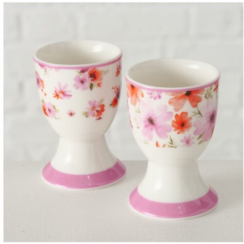 Boltze Komplet 2 posodic za jajca iz kostnega porcelana Rosella Cene