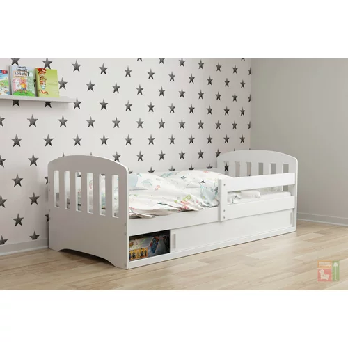 BMS Group Dječji krevet Classic-1 - 80x160 cm - bijela-bijela