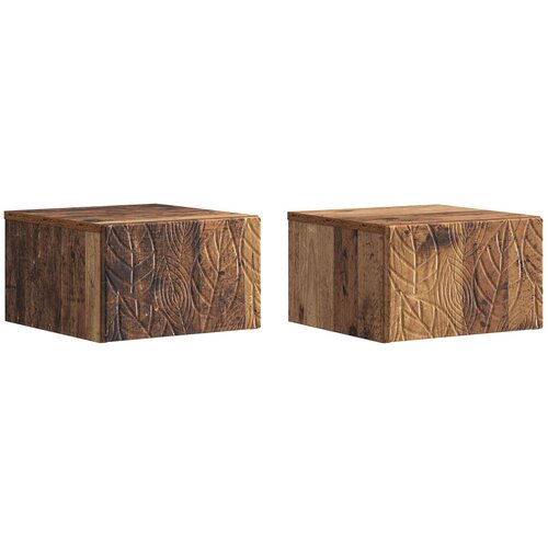 vidaXL Stenska stranska miza 2 pcs Star les 34,5 x 33 x 20 cm, (5000247374) Cene