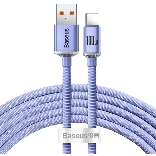 Baseus Crystal Shine kabel USB na USB-C, 100W, 2m (vijoličen), (20627687) Cene