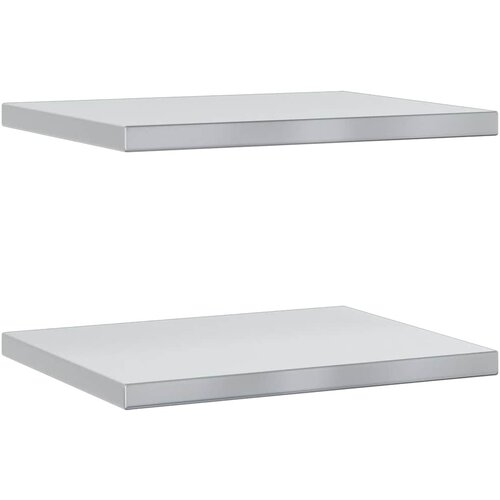 Maison Chic 2 kosi Stenske Police - Viseče police 50x40x3 cm srebrna nerjaveče jeklo, (21758690) Slike