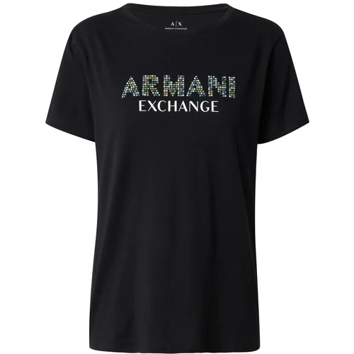 Armani Exchange Majica črna / bela