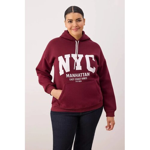 Trendyol Ženski duks Tbbaw26Ao00042, Bordo Cene