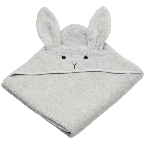 Liewood otroška kopalna brisačka augusta rabbit dumbo grey