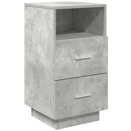 Maison Chic Nočna omarica - Nočna miza z 2 predaloma betonsko siv 36x36x68 cm, (21688237) Slike