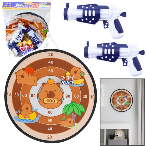  Capybara Dartboard Skill Game Velcro Balls Guns 73.5 cm Cene