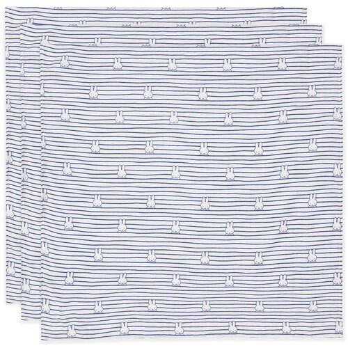 Jollein tetra plenica miffy stripe 3/1, 70x70cm navy Cene