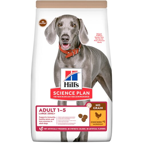 Hill&amp;rsquo;s Science Plan Adult 1-5 No Grain Large s pi&amp;scaron;čancem - 14 kg Slike