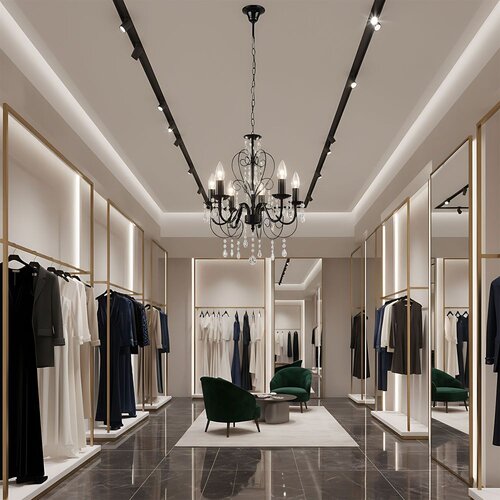Toolight Elegantni Luster EBT010-5CP BLACK Slike