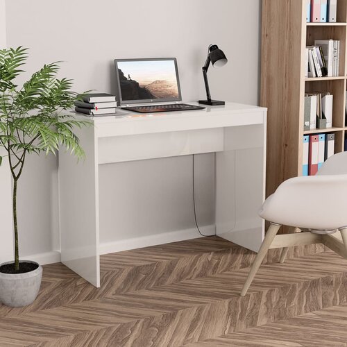 vidaXL Radni stol visoki sjaj bijeli 90 x 40 x 72 cm od iverice Cijene