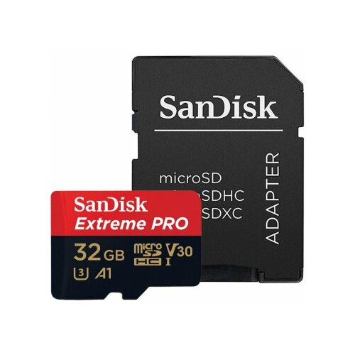 Sandisk memorijska kartica sdhc 32GB micro extreme pro 100MB/s C10 V30 U3+SD adap. Slike