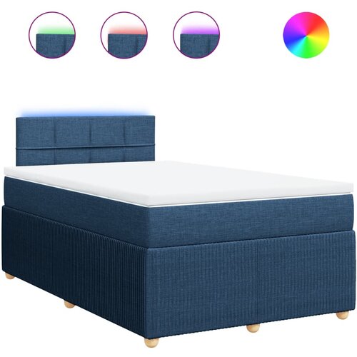 Maison Chic Box spring postelja - Vzmetna postelja z vzmetnico moder 120x200 cm blago SL4109, (21888622) Cene