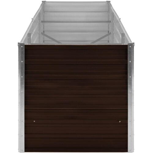  Povi&amp;scaron;ena vrtna gredica smeđa 240 x 80 x 77 cm pocinčani čelik Slike