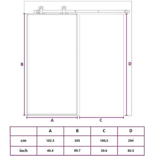  Klizna vrata od stakla ESG i aluminija 102,5 x 205 cm bijela Slike