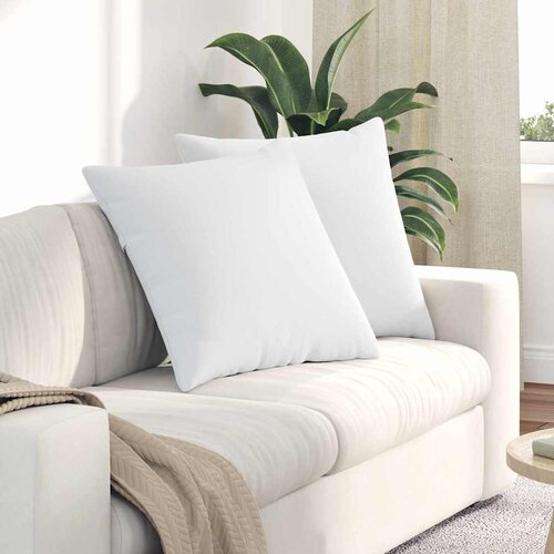  Jastučići za sofu 2 pcs Bijelo 80 x 80 cm tkanina Slike