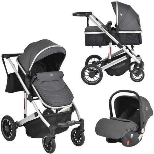 Cangaroo kolica za bebe 3u1 Thira Grey, 0m+ Slike
