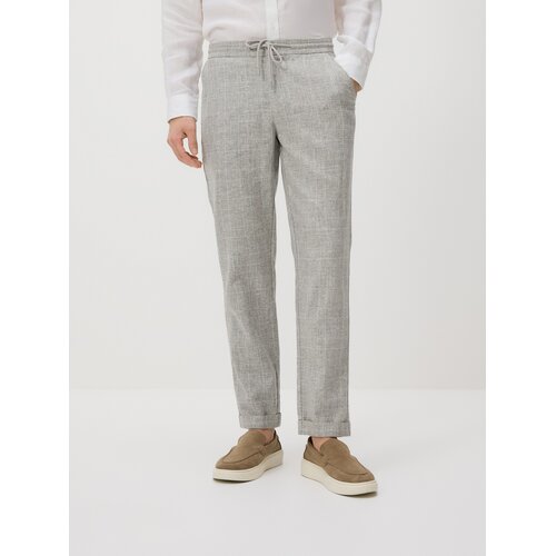 Reserved Hlače mrkva kroja s visokim udjelom lana - svijetlo siva Cijene