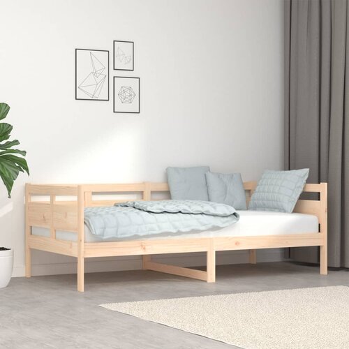 VidaXL Dnevni ležaj od masivne borovine 90 x 190 cm Slike
