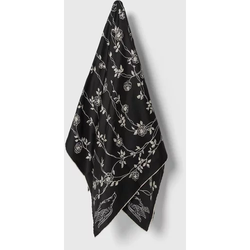 Lanvin Svilena marama boja: crna, s uzorkom