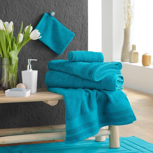 Douceur d int&amp;eacute;rieur Modra bombažna brisača iz frotirja 50x90 cm Tendresse &amp;ndash; Slike