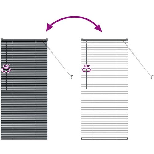  Zavjesa za prozor sa zavjesama Ostalo Tamnosiva 60 x 130 cm Aluminij Slike