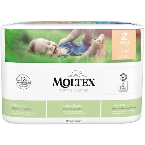 Moltex Pure & Nature Mini Size 2 jednokratne EKO pelene 3-6 kg 38 kom