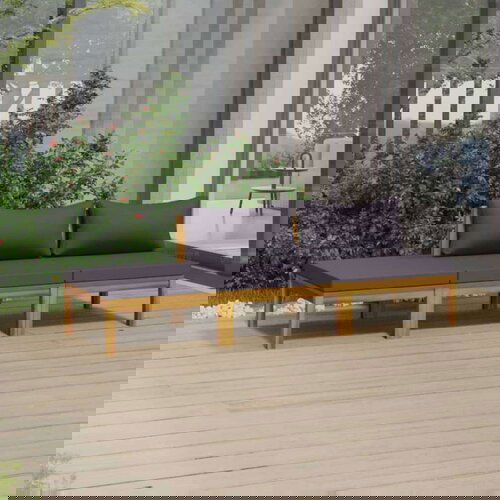  3-dijelna vrtna garnitura od masivnog drva bagrema s jastucima Cijene