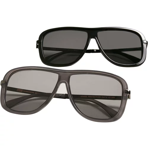 Urban Classics Accessoires Milos 2-Pack Sunglasses Black/Black+Grey/Grey