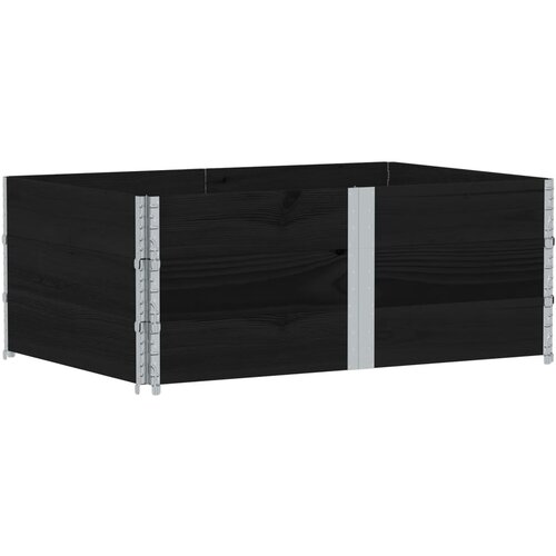 VidaXL Vrtno korito črno 150x100 cm trdna borovina, (21317160) Slike