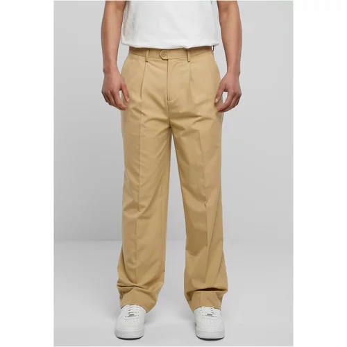 UC Men Straight pleated trousers in beige