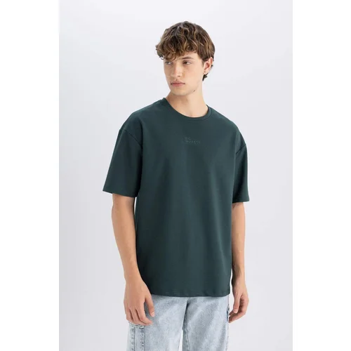 Defacto Comfort Fit Crew Neck Printed Heavy Fabric T-Shirt