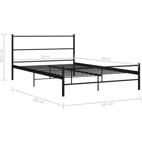 vidaXL Okvir za krevet crni metalni 160 x 200 cm Cene